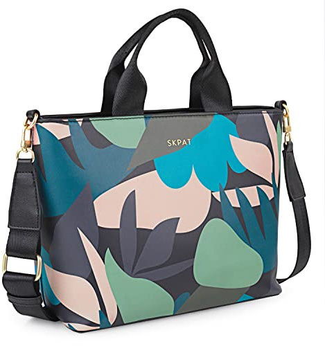 SKPAT - Handtasche Damen Groß - Elegante Shopper Damen Groß für jeden Anlass, Tasche Damen mit Stil, Blätter