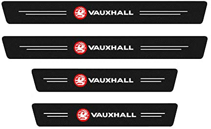 Leenax Enterprises 4 Stück Carbon EinstiegsleistenSchutz Aufkleber,für Vauxhall Opel Corsa D Astra G GTC J H Vectra Kratzfest rutschfeste Anti-Kratz Styling SzubehöR