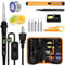 Soldering Iron Kit 80W LCD Adjustable Temperature 180-520℃ Solder Kit Electronics 13 in 1 Welding Tools with ON/Off Switch, Solder Wire, Flux, 5 Soldering Tips, Desoldering Pump, Stand, Tweezers