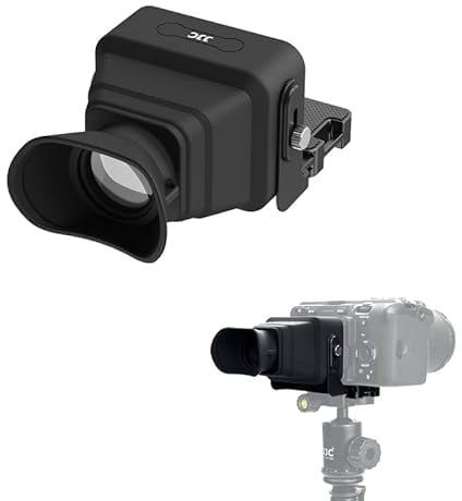 JJC Kamera LCD Sucher Haube mit Grundplatte-Kit für Sony FX30 FX3 Kameras, 3-fache Vergrößerung Vergrößerung Kamera Bildschirm Sucher Sonnenblende Haube