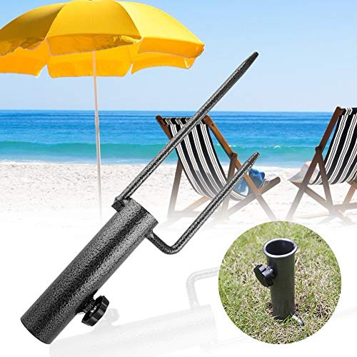 Pssopp Sonnenschirmständer Anker Rasen Dorn Sonnenschirm Sonnenschirm Einsatzhalter Sonnenschirmständer Edelstahl Display für Ständer Plattenständer Ständerhalter