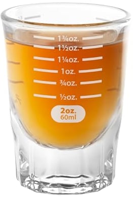 Final Touch 1.5 oz Measured Shot Glass - Transparent - 1 Piece - Glass - 45 ml - Measuring Cup