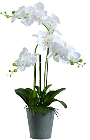 Künstliche Blume im Topf, künstliche Blumen, Einrichtungsdekoration, Topfpflanzen, Schmetterlings-Orchideen-Set für Heimdekoration