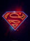 Displate Offiziell DC Comics MetallPoster Magnetische Befestigung Inklusive Lizenziert Bilder Hochwertiges Poster Symbols Of Hope - Superman Neon 45 cm x 32 cm