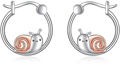 Schnecke Creolen Ohrringe 925 Sterling Silber Niedliche Schnecke Ohrringe Schmuck Geschenke für Damen Mädchen (Schnecke)