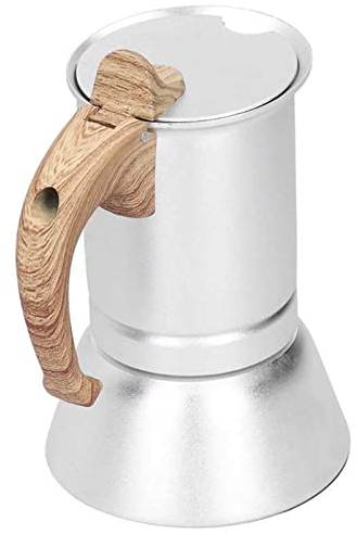 XiVue Bollitore per l'acqua Caffettiera da 150 ml Moka Caffettiera Caffettiera in Acciaio Inossidabile Fornello a induzione Uso Domestico