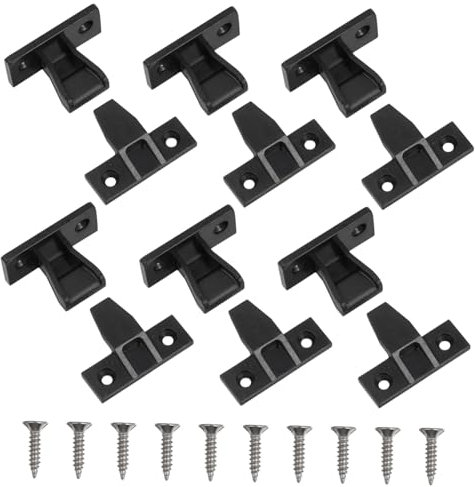 Healeved 10pièces Connecteurs À Enficher Pour Meubles Fixations Rapides Pour Panneaux Clips À Pression Pour Étagères Flottantes Supports Invisibles Pour Armoires Et Panneaux