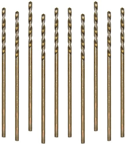 Hocansen Juego de brocas de cobalto (10 unidades, M35, HSS, 1 mm, para metal, acero inoxidable, 1 mm)