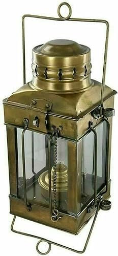 Schiffslaterne Messing Lampe Öl Nautisch Boot Maritim Antik Licht Vintage Anker