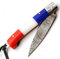 PAL 2000 KNIVES FK-9425 Couteau de Poche Pliant en Acier Damas Fabriqué à la Main avec Manche en os avec Gaine en Cuir