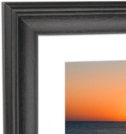 XYFBYSH Cornice panoramica 38 x 58 cm, in legno massello nero, in grado di visualizzare foto in due dimensioni: 30 x 50 cm e 38 x 58 cm, cornice 38 x 58 cm, cornice 38 x 58 cm, cornice per foto di