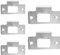 Hsthe Sea 5PCS Door Strike Plate, Stainless Steel Door Latch Strike Plate Replacement Striker Plate for Swinging Doors