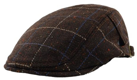 KeepSa Schiebermütze Herren Herringbone Newsboy Flatcap Gatsby Vintage Baskenmütze
