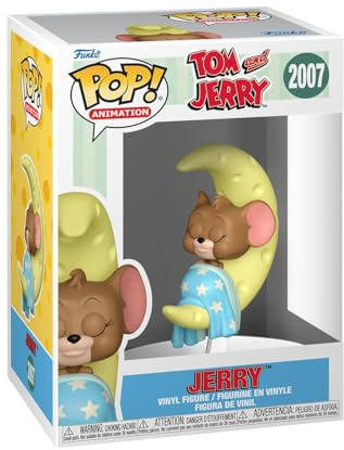 Funko POP! Animation: Tom and Jerry - Jerry Sleeping on Moon | Offizielles Cartoon/Animation Merch - Vinyl Sammelfigur als Regal Deko - Geschenkidee zum Geburtstag für Fans und Sammler