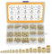 Monsully Threaded Inserts for Plastic 300Pcs, Heat Inserts Assortment Set, Brass Metric Knurled Nuts M2 M2.5 M3 M4 M5 M6 1/4, Threaded Insert Nuts, Brass Heat Insert for 3D Printer Parts
