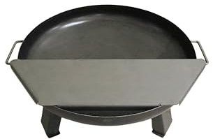 SOUK ONE Feuerplatte Plancha Platte aus Stahl 4mm, Grillplatte passend für Feuertonne 80 cm (Lieferung ohne Feuerschale)