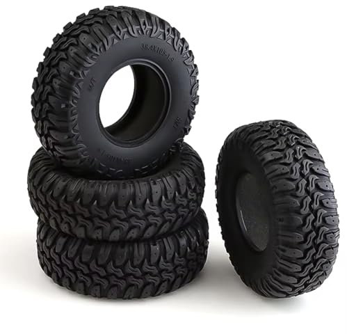 JVRWSC Rc Pneumatici Set Compatibile con Traxxas TRX4 D90 per Axial SCX10 II III per Redcat 4 Pezzi 105 Mm 1.9 Pneumatici in Gomma per Ruote per Auto Cingolate RC 1/10