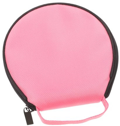 HORIALENCE Custodia CD Oxford per Auto e Casa Organizer Dvd Protettivo con Design Rotondo Elegante Alta capacità e Resistente per Viaggi Rosa