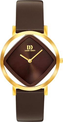 Danish Design Damenuhr Stahl IPG Lb IV18Q1300 Pico Square Choco Gold