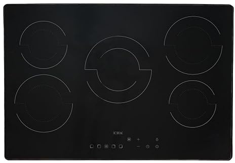 CDA 5 Zone 75cm Ceramic Hob - Black