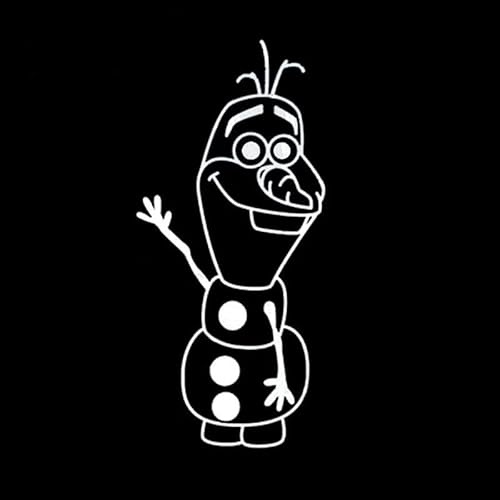 JIFENLI Autoaufkleber 7,1 * 15CM Einfrieren Olaf sagte Hallo Auto Aufkleber Lustige Vinyl Aufkleber für Motorräder Schwarz/Silber