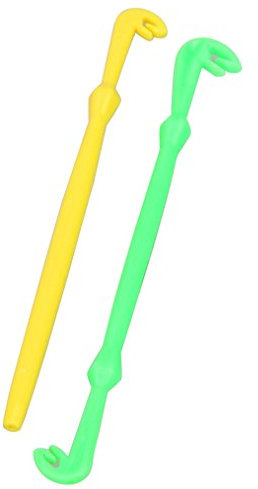NewShot 2x Easy Hook Loop Tyer Disgorger Tool Tie Fast Knot Tying Tool for Fly Fishing Yellow/Green