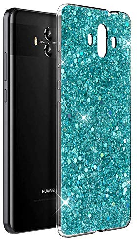 OKZone Funda Huawei Mate 10 Carcasa Purpurina, Cárcasa Brilla Glitter Brillante TPU Silicona Teléfono Smartphone Funda Móvil Case [Protección a Pantalla y Cámara] para Huawei Mate 10 (Verde)