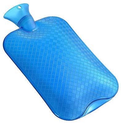 KUFL XXL 3L Wärmflasche blau gegen Menstruationsbeschwerden, Rückenschmerzen, Kälte und Magenschmerzen