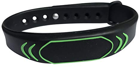 125 kHz RFID-Armband T5577, beschreibbar, Silikon, Schwarz / Blau, für Erwachsene (100 Stück)