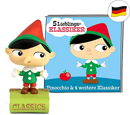 tonies Hörfiguren für Toniebox, 5 Lieblings-Klassiker – Pinocchio und 4 weitere Klassiker, Hörbuch für Kinder ab 3 Jahren, Spielzeit ca. 56 Minuten