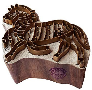 Royal Kraft Stilvoll Drucken Stempel Messing Pferd Designs Hölzern Lehm Stempel