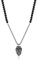 coai Collana Vintage da Uomo in Onice Opaca e Acciaio Inox con Pendente Punta di Freccia