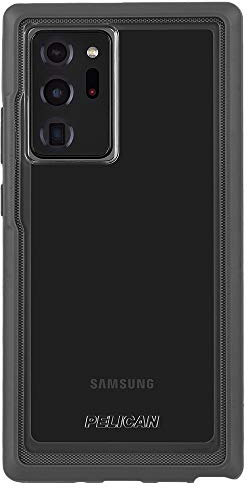 Pelican - Case for Samsung Galaxy Note 20 Ultra 5G - VOYAGER Series w/Micropel - 6.9 - Clear/Gray