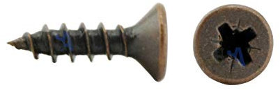 Boite de 200 vis 4,5 x 18 mm tout filetage IROX acier bruni bronze tête croix Pozidriv PZD plateau évasé vis pour bois et aggloméré 4,5 x 18 panneaux