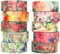 YUBX Blume Washi Tape Set Masking Tape Klebeband Bunt für DIY Handwerk, Bullet Journals, Planer, Scrapbooking, Verpackung (Warm Tone)