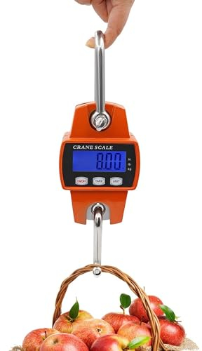 Gancon Bilancia digitale da gru, bilancia sospesa industriale, bilancia elettronica per bagagli, LCD digitale da 300 kg per azienda agricola, fabbrica, caccia