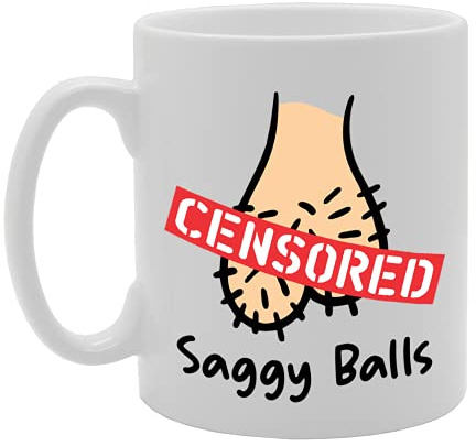 Coralgraph Inc MG5265 Censored Saggy Balls Novelty Gift Printed Tea Coffee Ceramic Mug