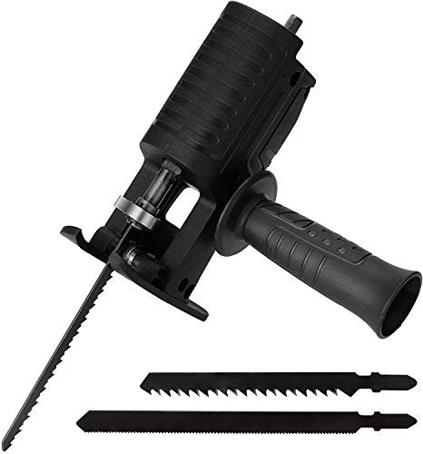 Electric Drill Modified Electric Saw, Reciprocating Saw Household Saber Power to Jig Portable Woodworking Cutting Tool with Cordless Adapter Set Hand Wood Metal Cutter Attachment (5 PCS)
