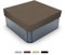 LDIW Copertura Rettangolare per Vasca idromassaggio da Giardino Impermeabile 210D Resistente ai Raggi UV Antipolvere Telo di Protezione Copri Piscina,Marrone,215 * 215 * 30CM
