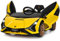 DREAMADE Lamborghini Kinder Elektroauto 12V mit 2,4 Ghz Fernbedienung & Sicherheitsgurt, Kinderauto, Kinderfahrzeug mit Licht & Musik & Hupe, Elektrofahrzeug für Kinder ab 3 Jahre (Gelb)