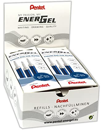 Pentel EnerGel LR7 Nachfüllmine für 0.7 mm Gelschreiber, blau (12 x 3 Stück)