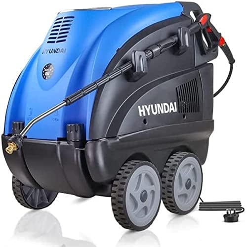 Hyundai 2610psi / 180bar Hot Pressure Washer, 110°c 2.8kW Commercial Triplex, Hot and Cold Pressure Washer, Power Washer with 1 Year Warranty