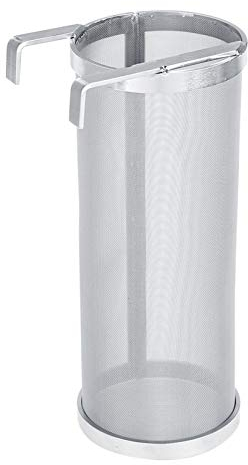 Filtro a secco per birra, 300 micron in acciaio inox luppolo ragno birra fusto filtro a secco, filtro a rete Homebrew, setaccio da birra con gancio per caffè, luppolo e tè secco (10 x 25,5 cm)