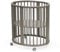 Stokke Sleepi Mini, Hazy Grey - Ovales Kinderbett für 0-6 Monate - Höhenverstellbares Gestell, feststellbare Schwenkräder, perforierte Matratzenauflage für Luftzirkulation