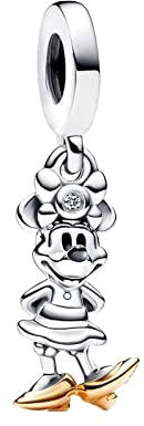 HAEPIAR S925 Sterling Silber Charme für Armband Halskette Charm Dangle 100th Mouse Lady für Frauen Mädchen Geburtstag Geschenke