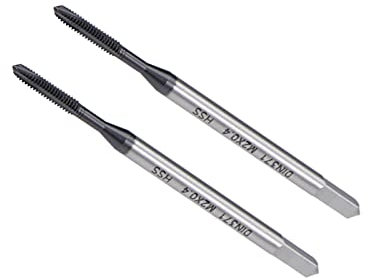 CoCud Spirale Punto Maschi, Metrico M2 x 0.4 Filettatura, TICN Rivestito Alta Velocità Acciaio DIN371/376 Vite Fresatura Filettatura Maschi per Maschiatura Foratura Macchina), 2pz