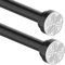 Aiitomg Lot de 2 tringles à rideaux de douche sans perçage en acier inoxydable pour salle de bain, baignoire, porte, jardin - 170 à 260 cm - Noir uni