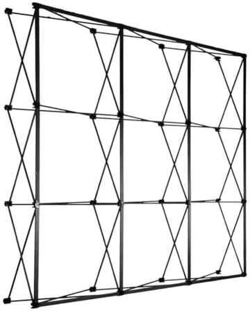 LXHELIVERY Tragbarer Tension Pop Display Stand Messestand Display Frame Stand Banner Show Frame Mit Tragetasche Für Gesangskonzert, Geburtstagsfeier (nur Ständer) (Farbe : Schwarz, Größe : 5x7.5')
