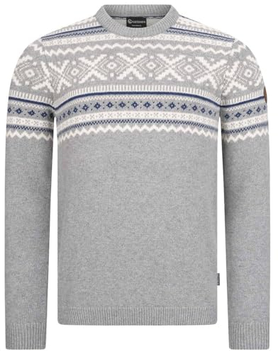 GIESSWEIN Norweger Pullover Herren - feinste Merino Lammwolle, Wollpullover für Herren mit Jacquard Strick, extra warm im Winter