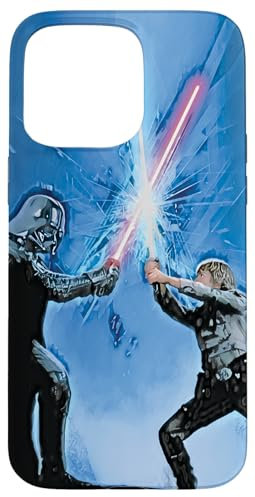 iPhone 15 Pro Max Star War The Empire Strikes Back Lightsaber Battle Blue Case